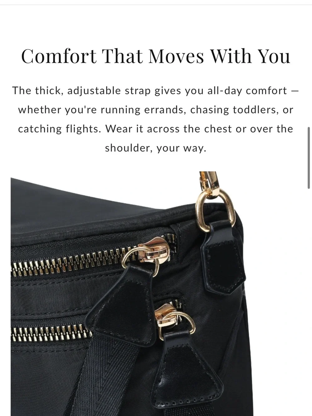 EMMAFY GoFree Crossbody Solid Black